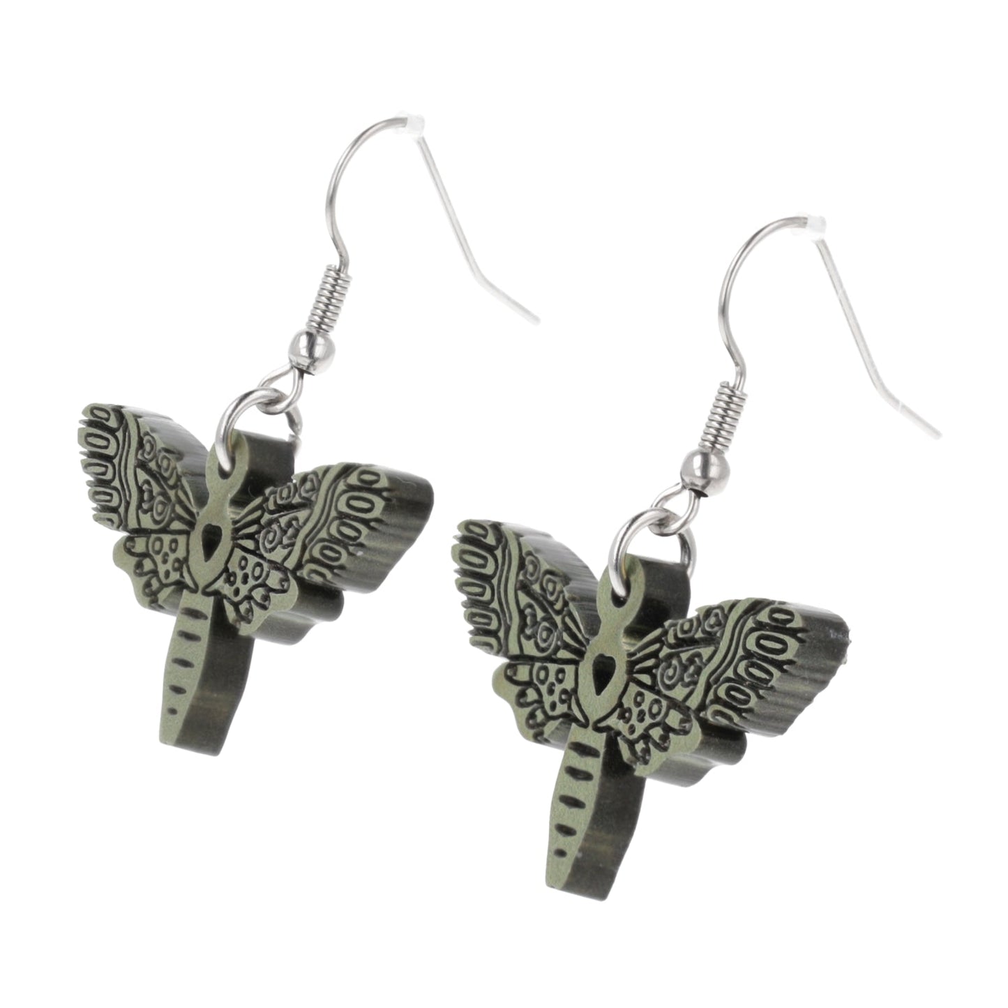 Gold Moth Earrings