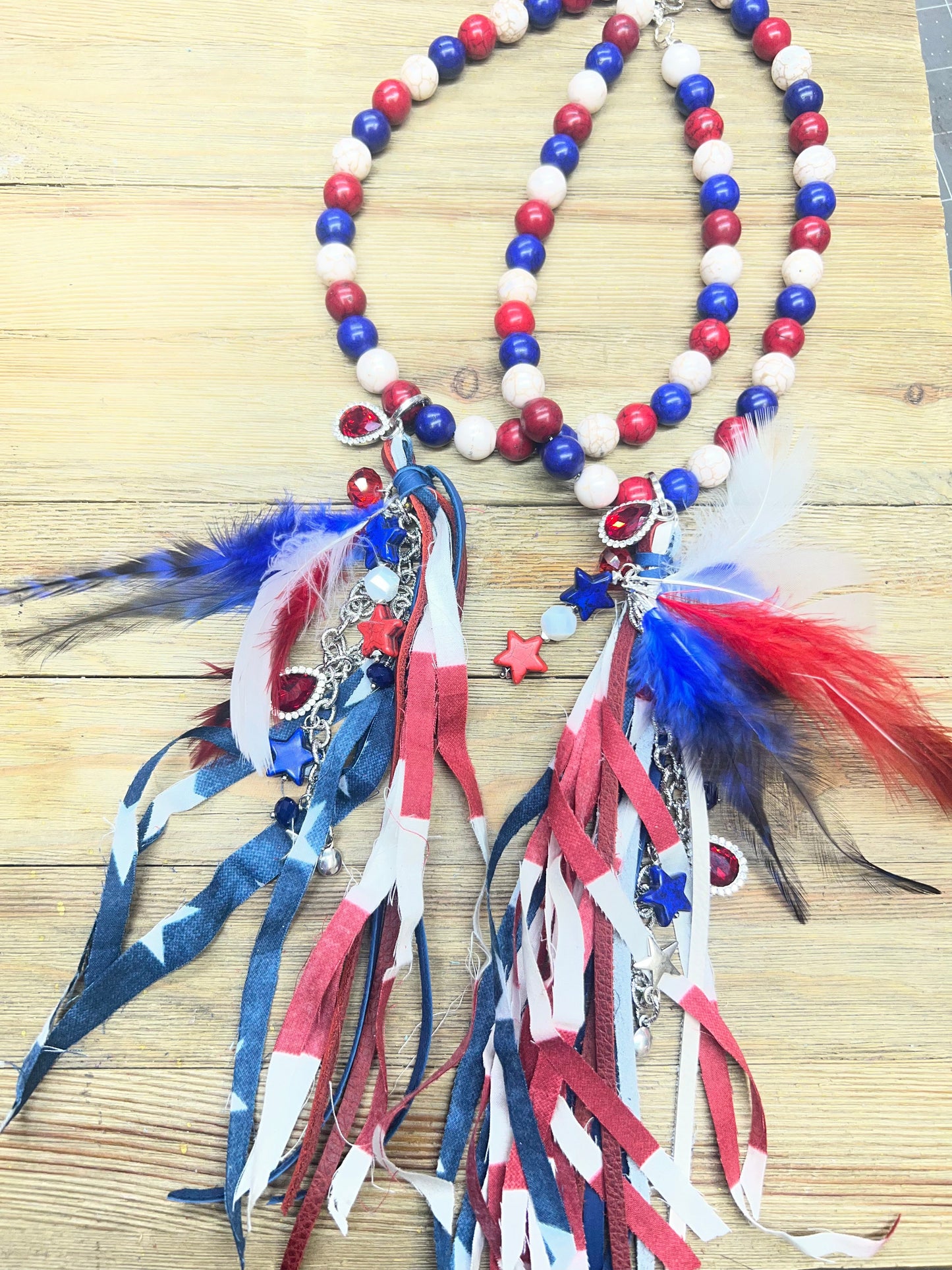 Stars, Stripes & Sass Tassel Necklace by Sandra Ling Designs
