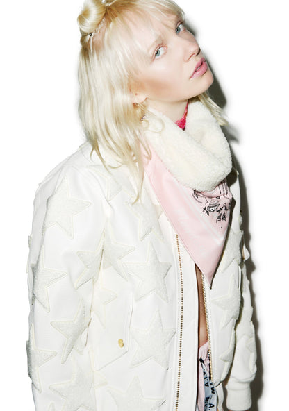 All Star Patched Candy Jacket - Light Blue