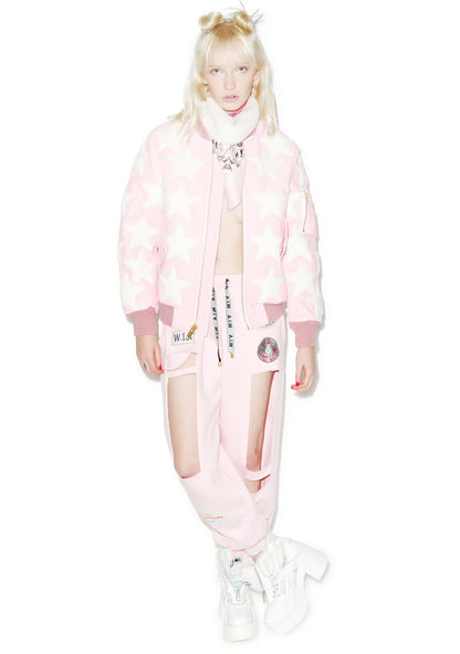 All Star Patched Candy Jacket - Pink