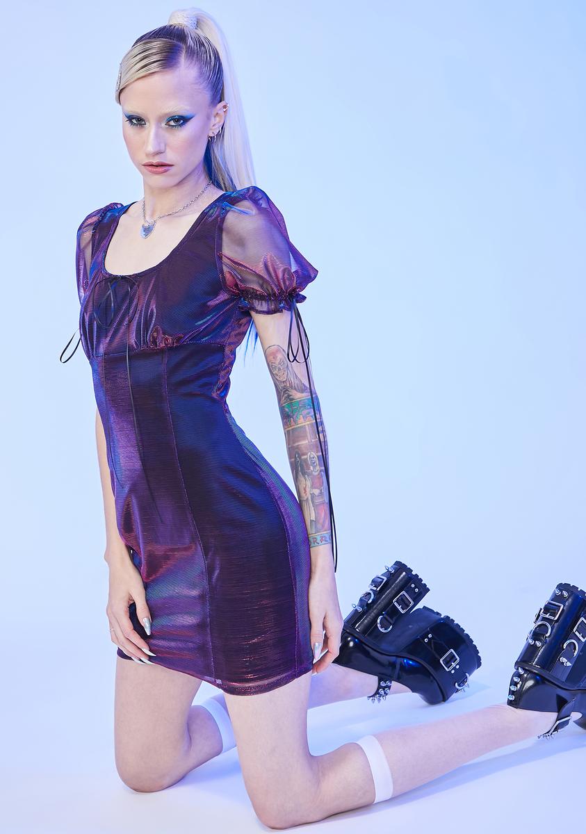 All The Stars Puff Sleeve Mini Dress