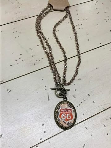 Route 66 Charm Necklace by Sandra Ling Designs