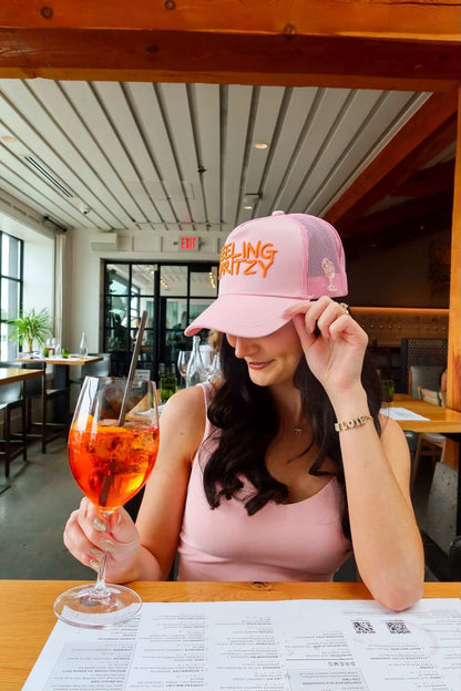 Feeling Spritzy - Pink Vintage Trucker Hat - PREORDER