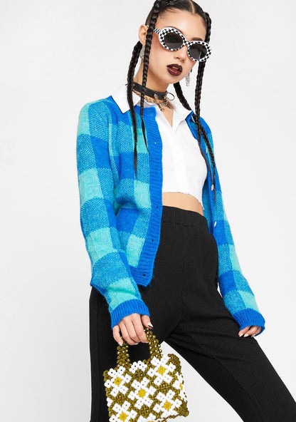 All The Way Up Gingham Cardigan