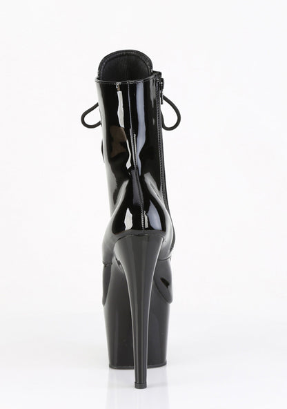 Adore-1020 Platform Ankle Steel Toe Boots-Black