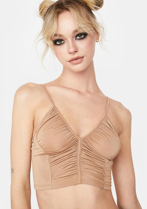 Air Kisses Ruched Crop Top