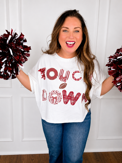 Bleacher Babe TOUCH DOWN Tee
