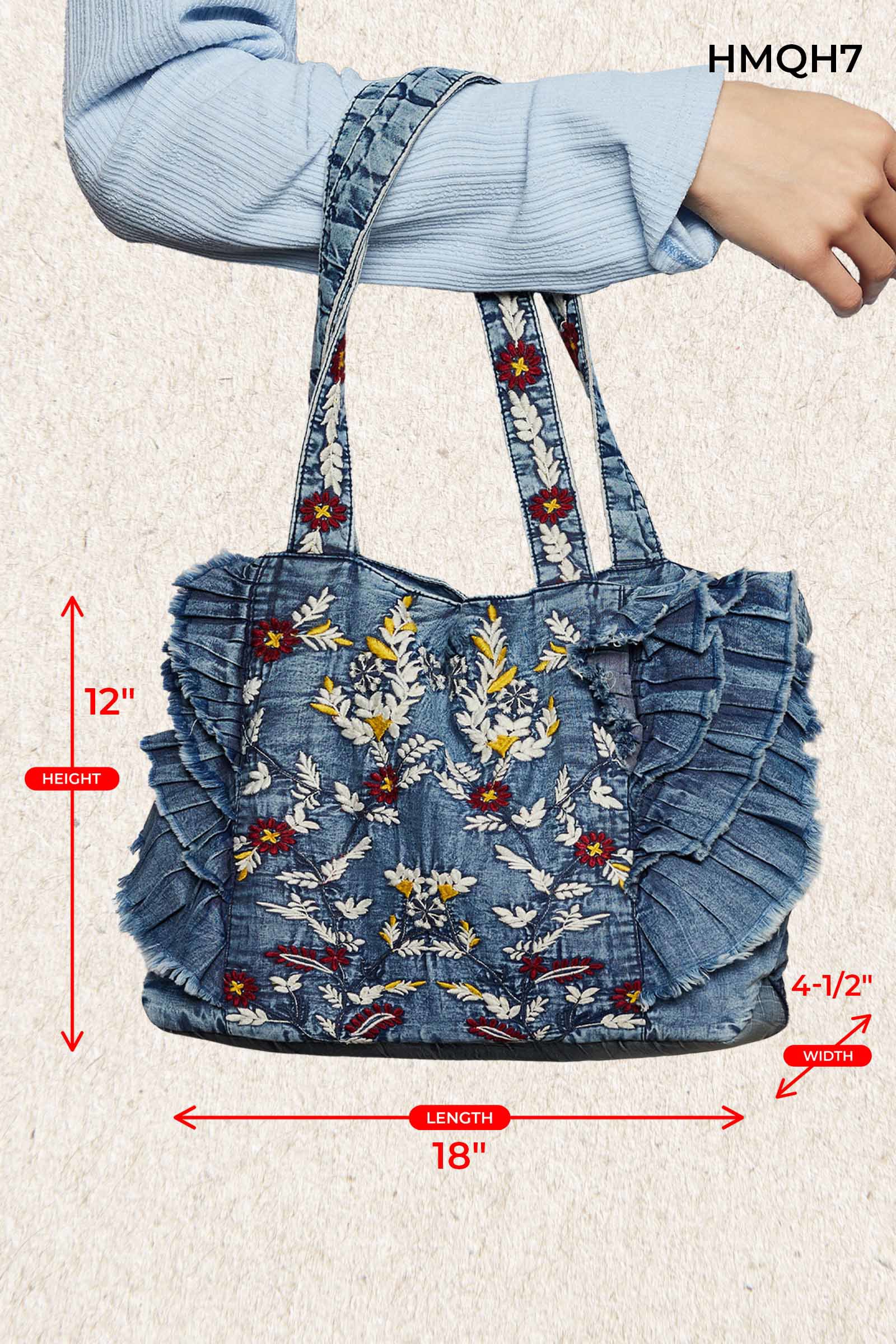 POL Darling Denim Statement Tote