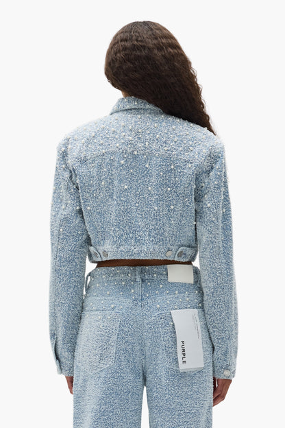 Cropped Textured Pearl Jacket