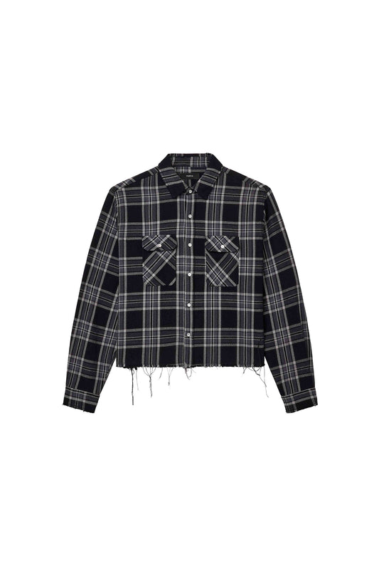 Cropped Flannel Shirt
