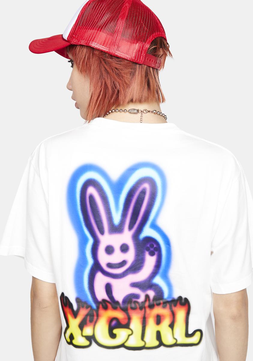 Airbrushed Bunny Short Sleeve Graphic Tee