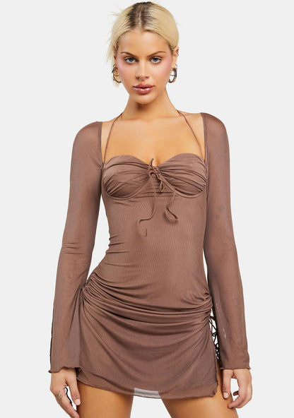 Allegra Cut-Out Mesh Slits Dress