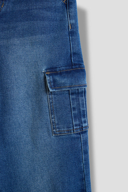 Girls Wide Leg Skater Cargo Jeans