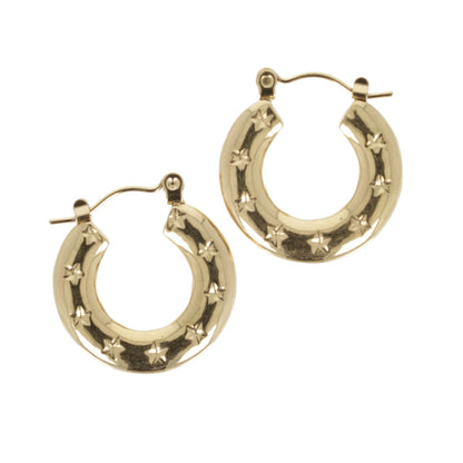 Giddy Up Hoop Earrings (Gold Plated)
