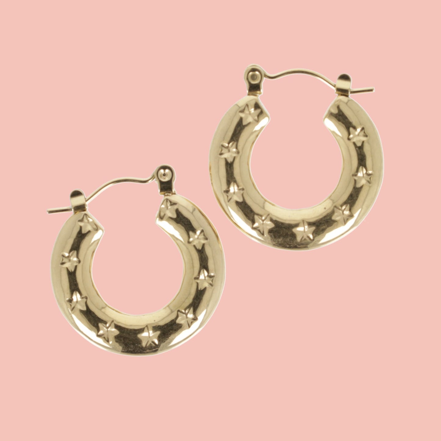Giddy Up Hoop Earrings (Gold Plated)
