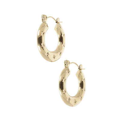 Giddy Up Hoop Earrings (Gold Plated)