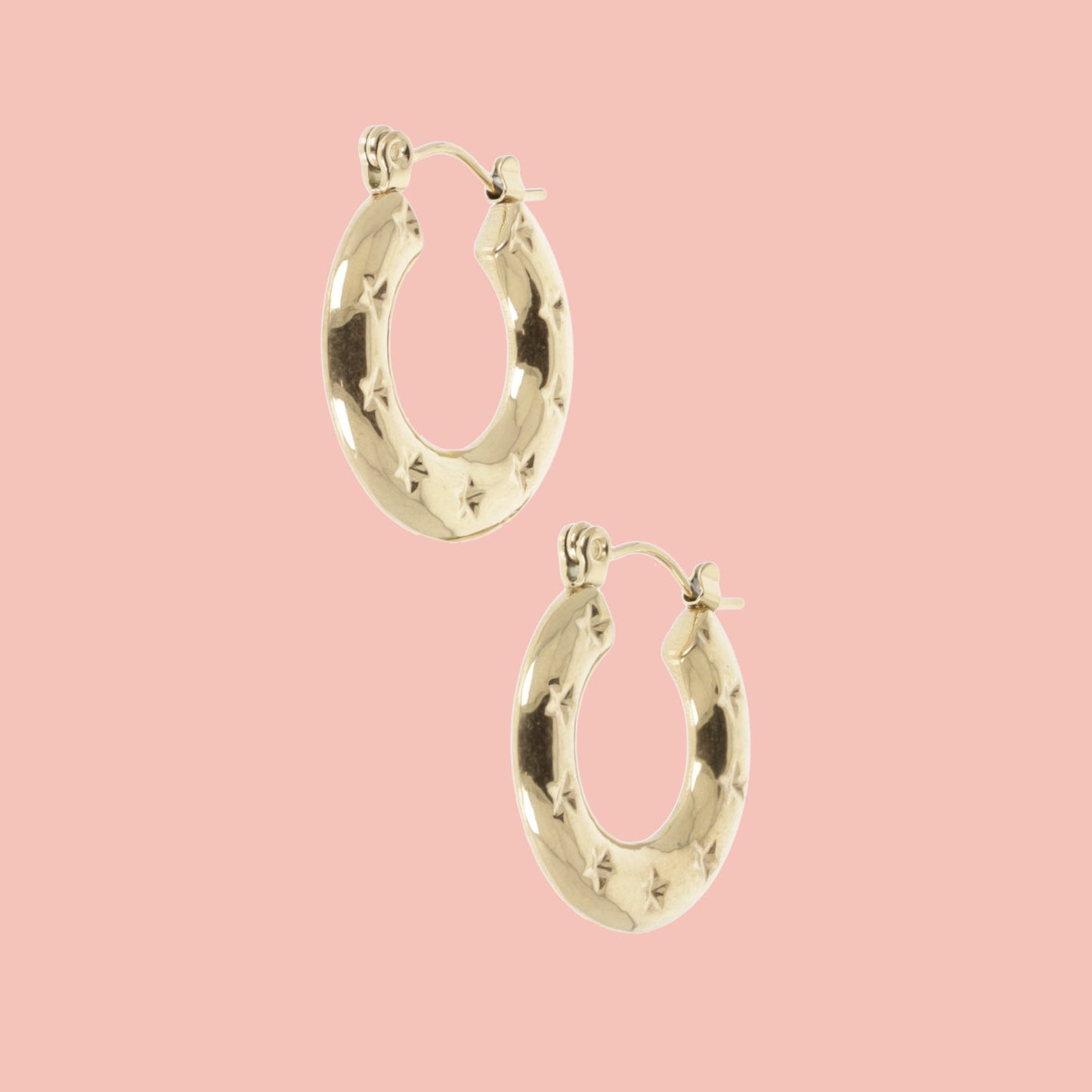 Giddy Up Hoop Earrings (Gold Plated)