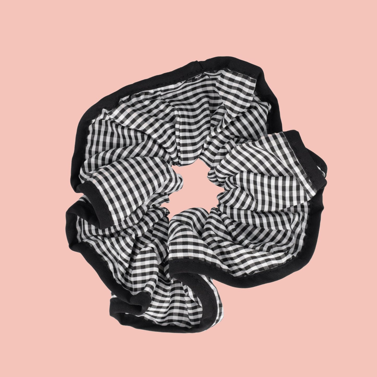 Gingham Scrunchie - Black