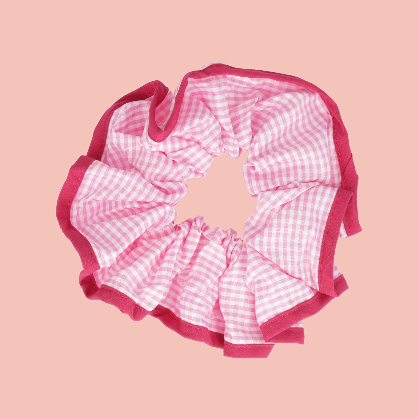 Gingham Scrunchie - Pink