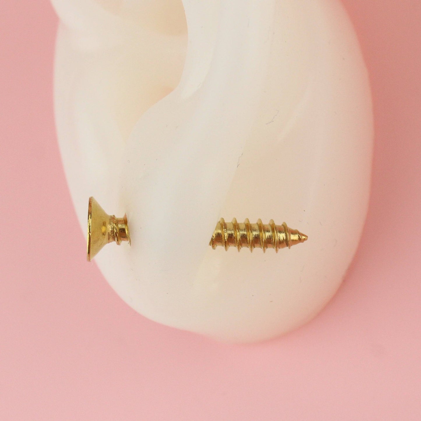 Gold Screw Earrings