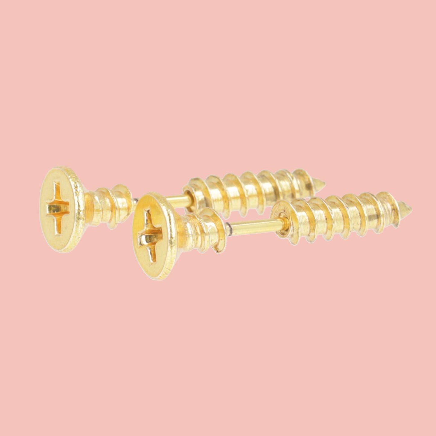 Gold Screw Earrings