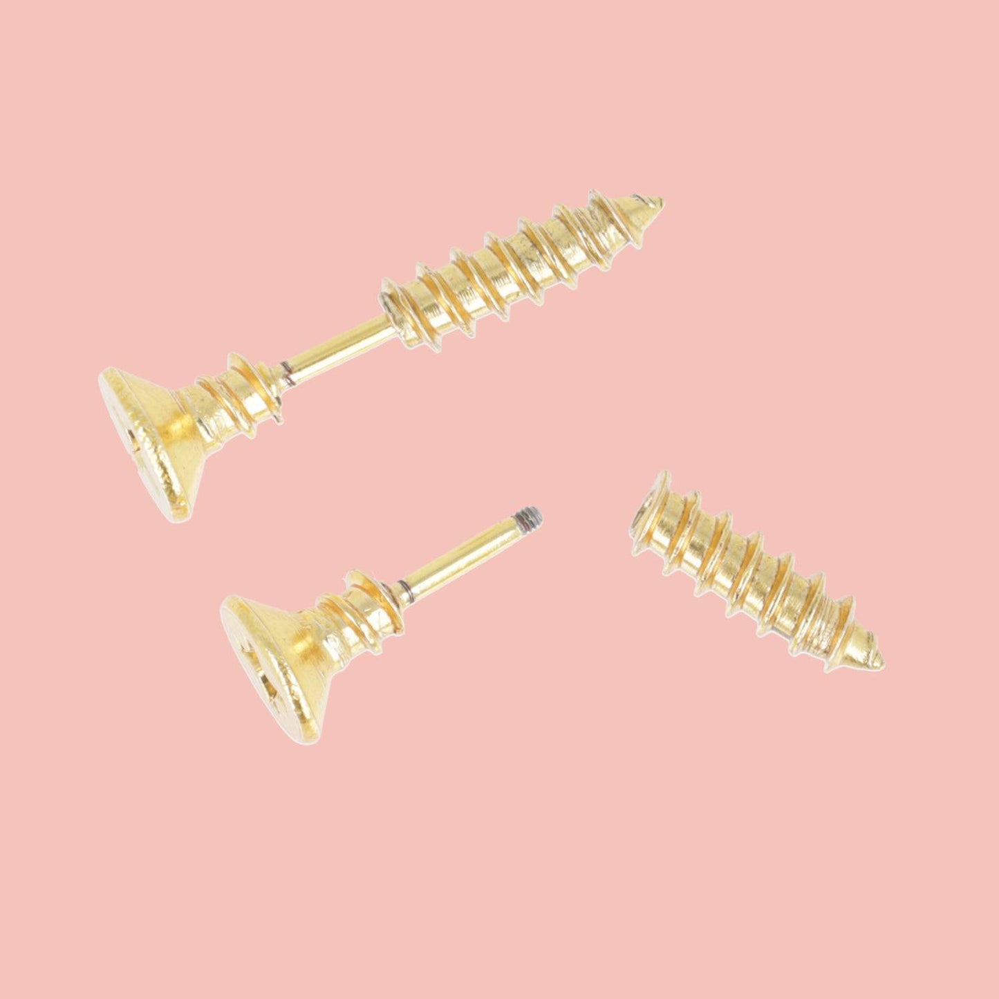 Gold Screw Earrings