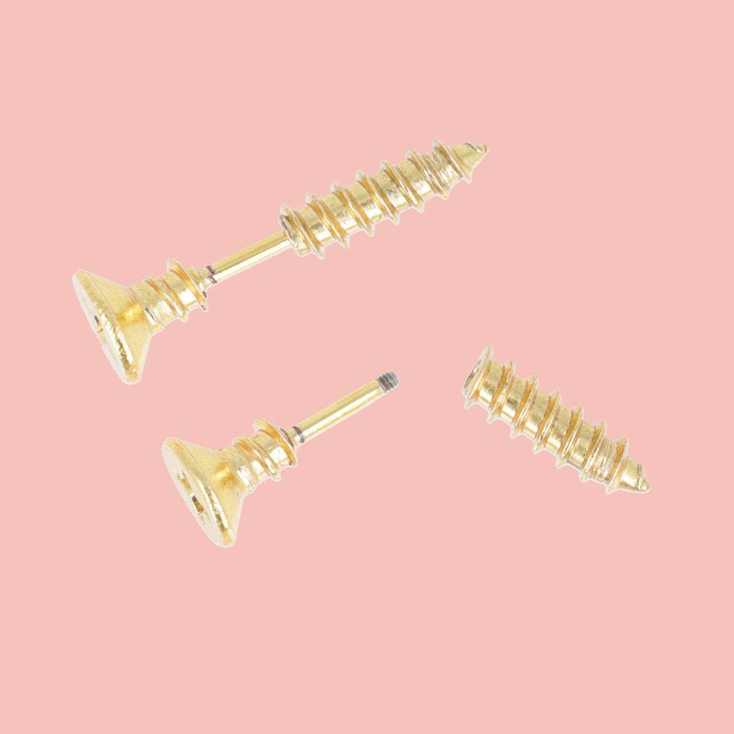 Gold Screw Earrings