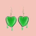 Green Bleeding Love Earrings