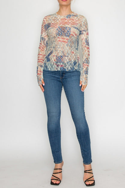 Origami - Vintage Americana Embellished Lace Top