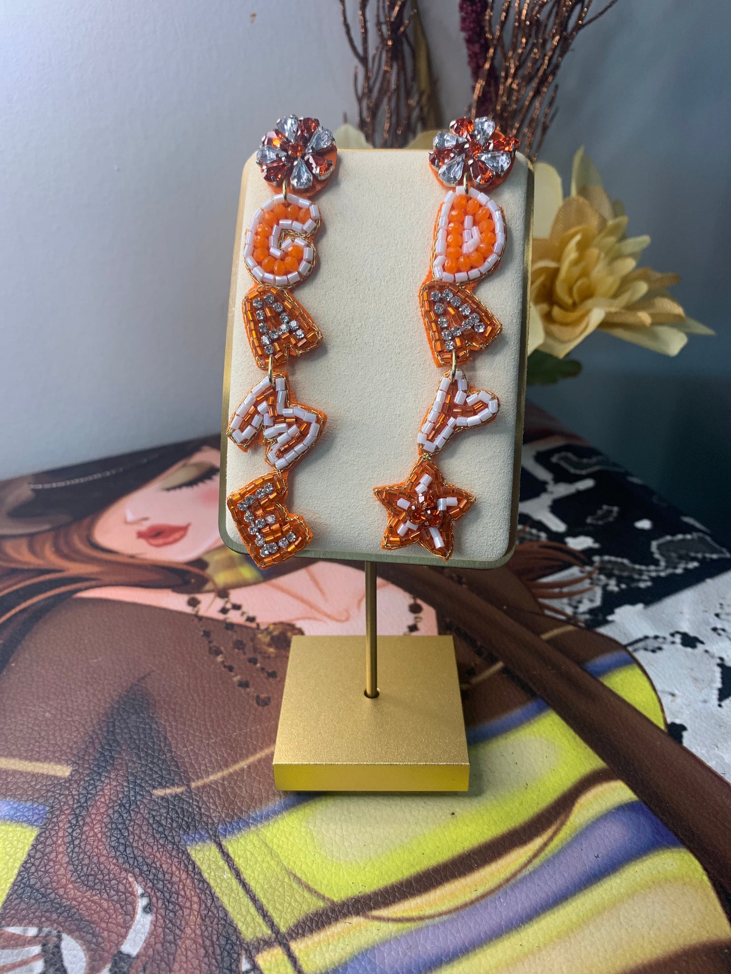 Game Day Crystal & Beaded Earrings