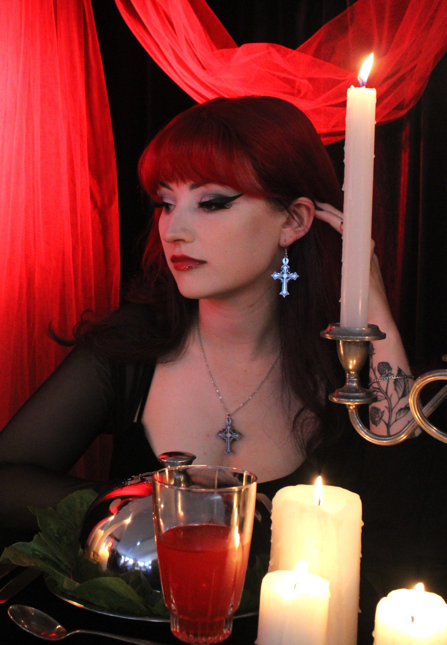 Gothic Cross Earrings