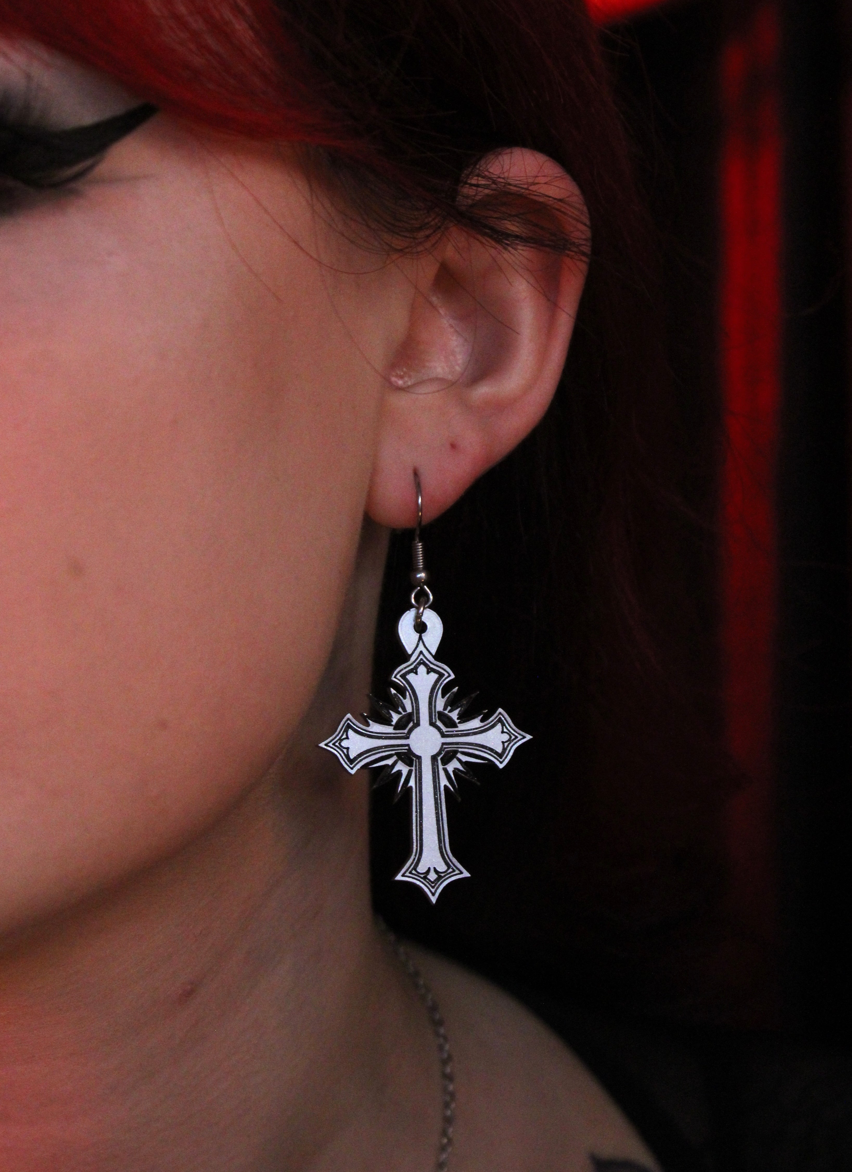 Gothic Cross Earrings