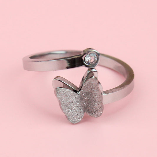 Glitter Butterfly Ring