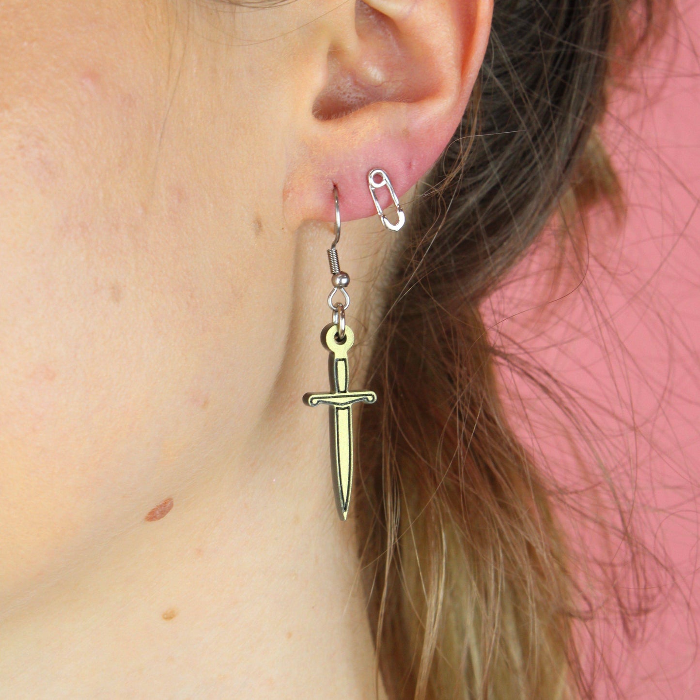Gold Dagger Earrings