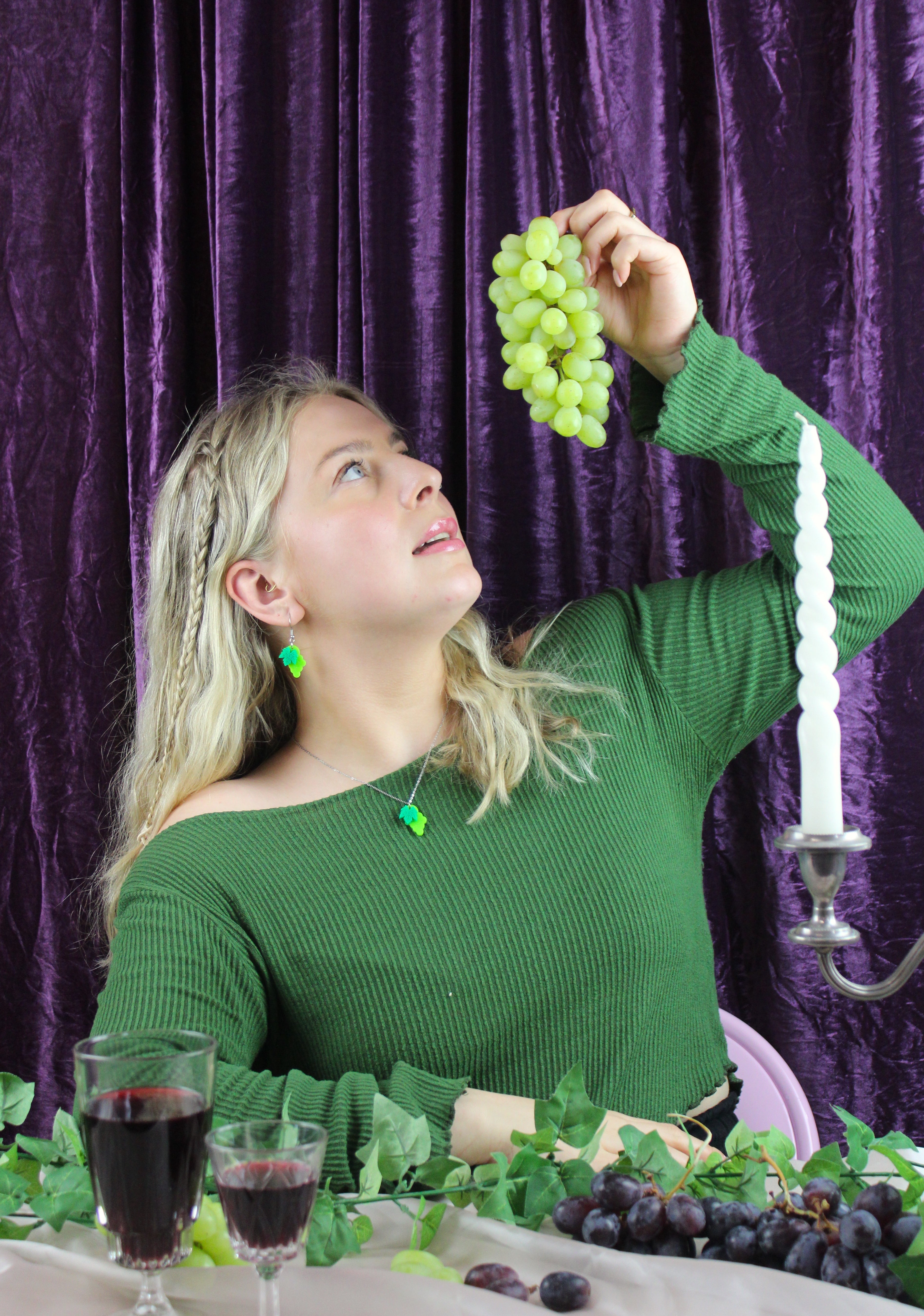 Green Grapes Necklace