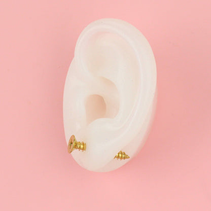 Gold Screw Earrings