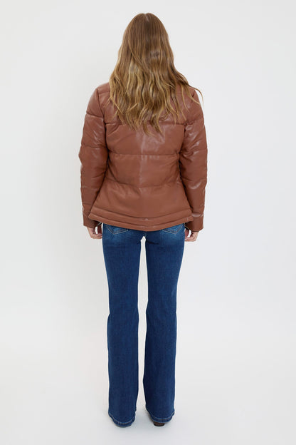 Pleather Puffy Jacket