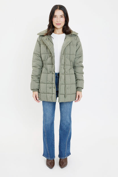 Detailed Snap Puffer Jacket