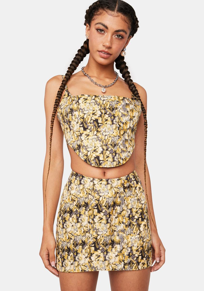 90s Brocade Venetian Corset Skirt