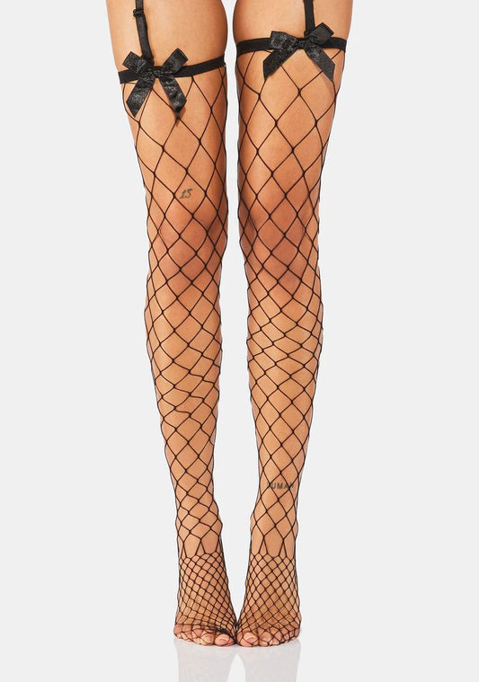 A Bow On It Garter Tights