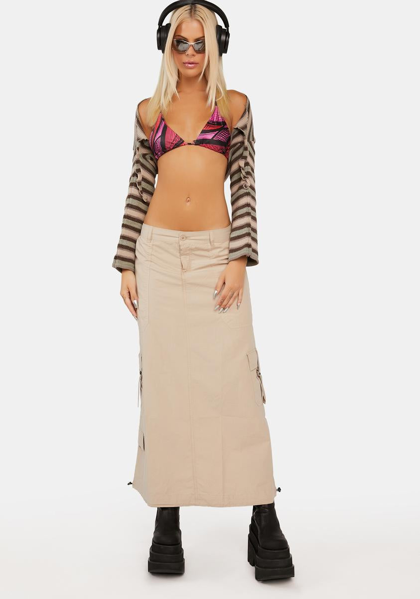 Abstract Printed Micro Triangle Tie Top