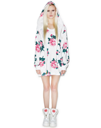 8Bit Floral Hoodie