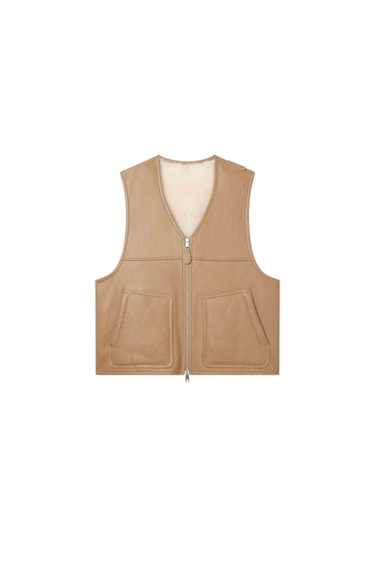 Slab Wordmark Shearling Vest