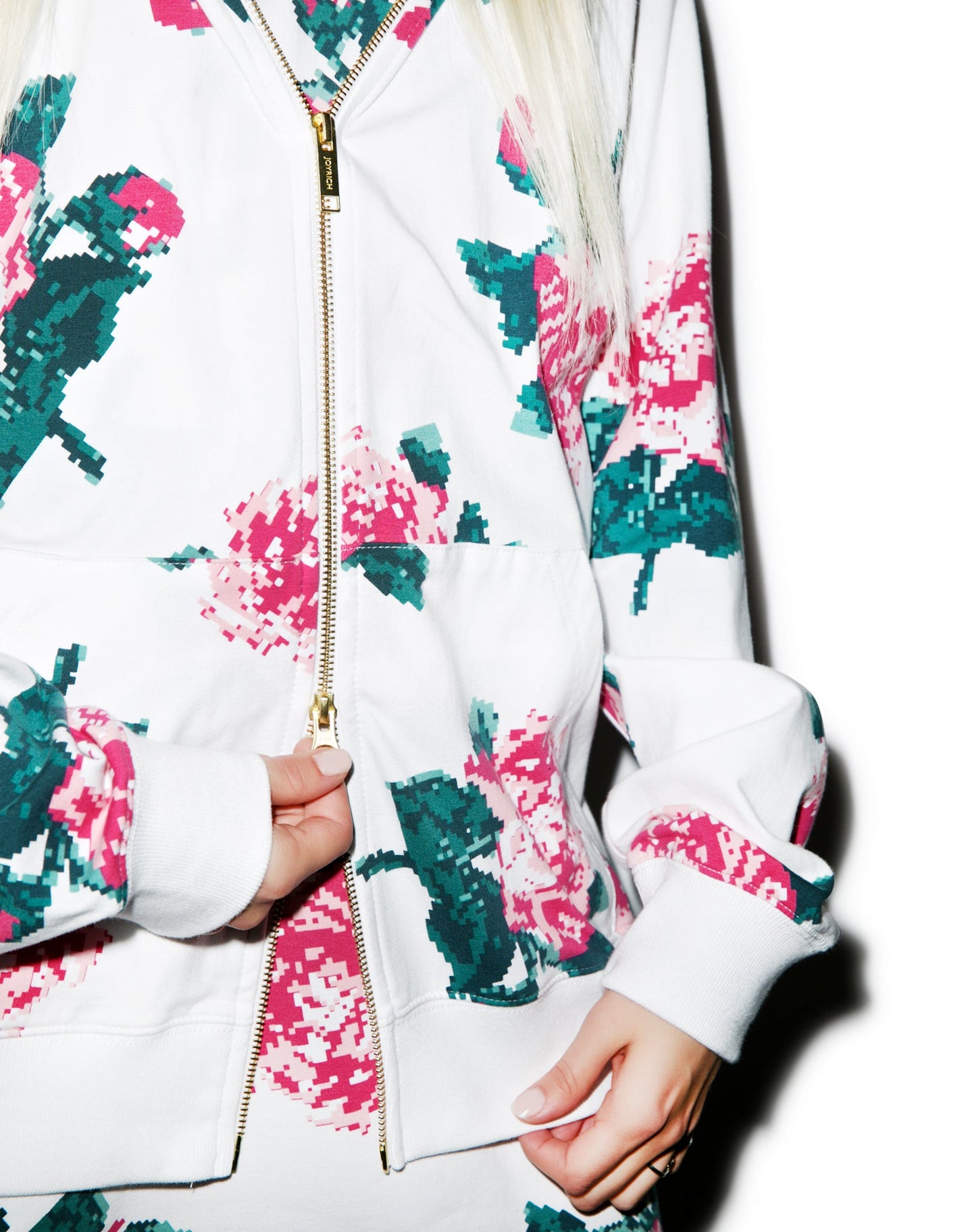 8Bit Floral Hoodie