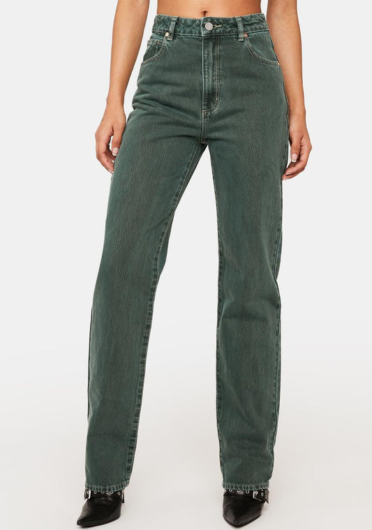 90s Green 94 High Straight Jeans