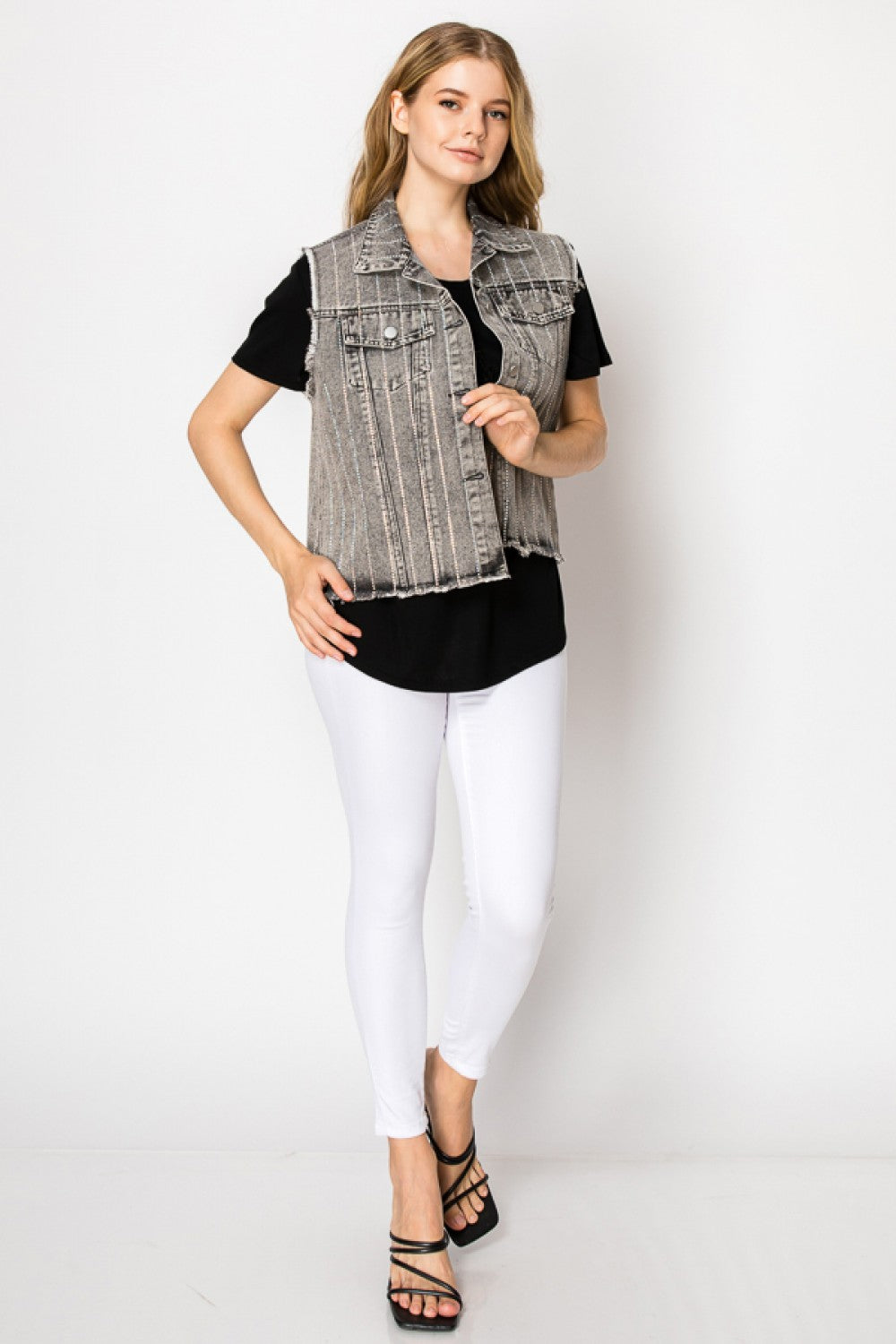 Origami - Sequin Denim Vest