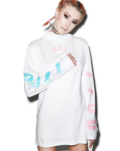 7700 Highneck Long Sleeve Tee