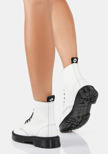 Adara Vegan Leather Chunky Boots