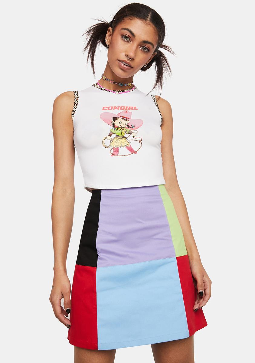 80s Colorblock Skirt
