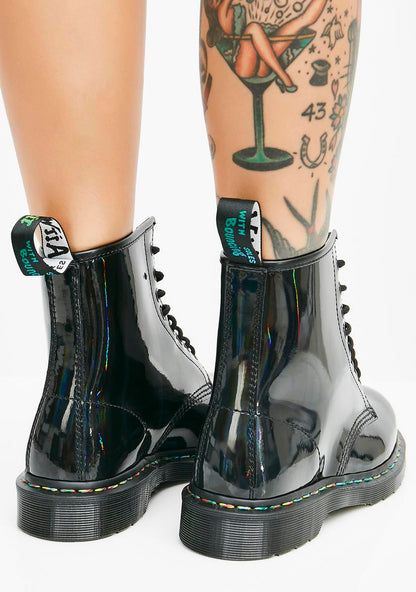 1460 Rainbow Patent Boots